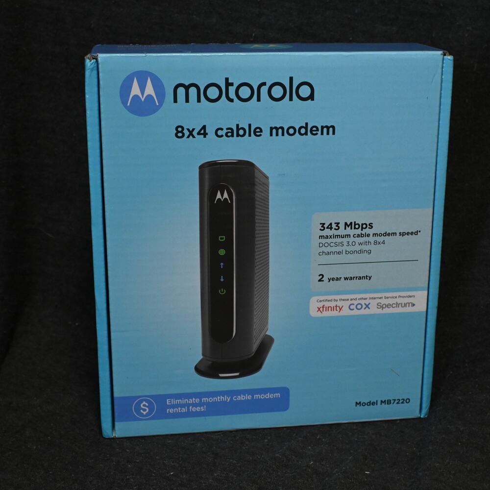 MOTOROLA 8x4 Cable Modem MB7220 343 Mbps